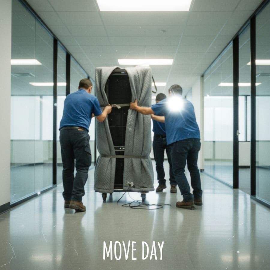 Paveline crew performing overnight line painting on retail plaza lot